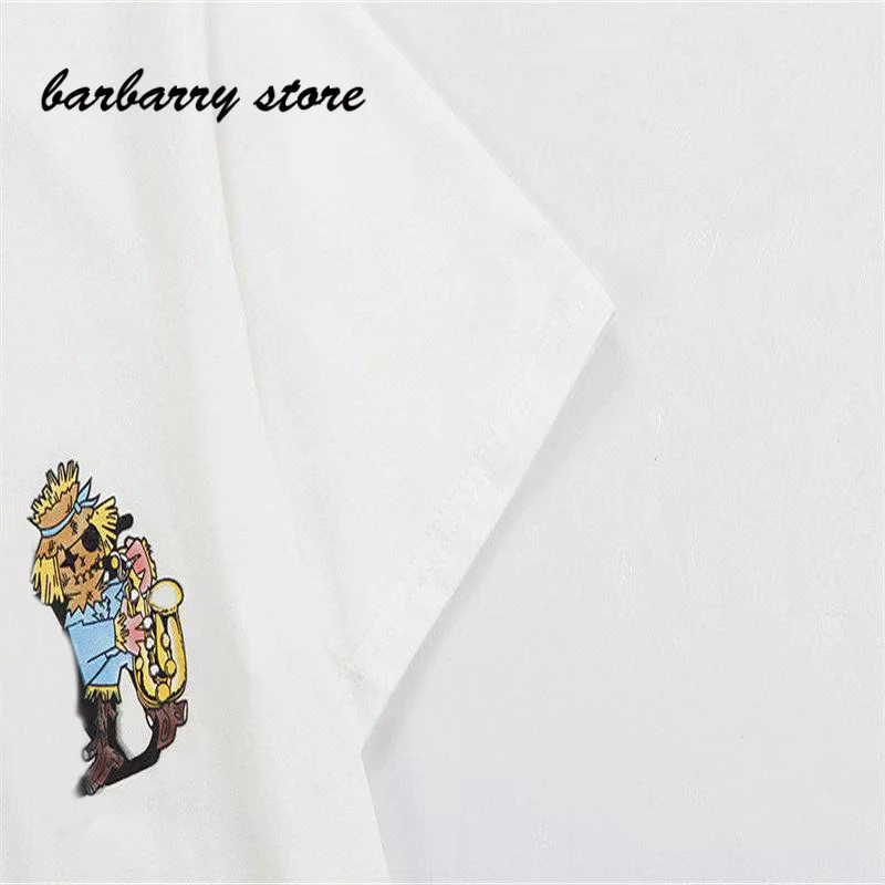 

luxury design graffiti painting letter printing women's cotton round neck loose Fashion Graphic T-shirt Casual Short Sleeve Top