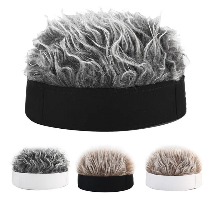 Мужская и женская шапка для гольфа с поддельным чутьем волос солнцезащитный