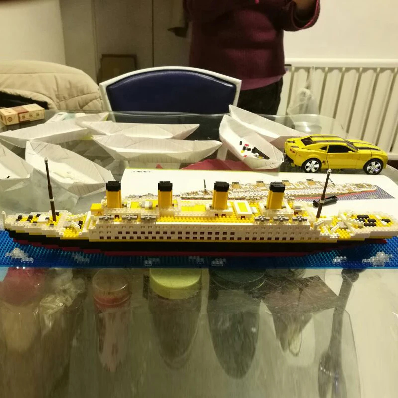 Luxury Cruise Liner Ship Big White Boat Diamond Mini Building Micro Blocks Brick Assembled Toy Kids Gift ZRK7800 | Игрушки и хобби