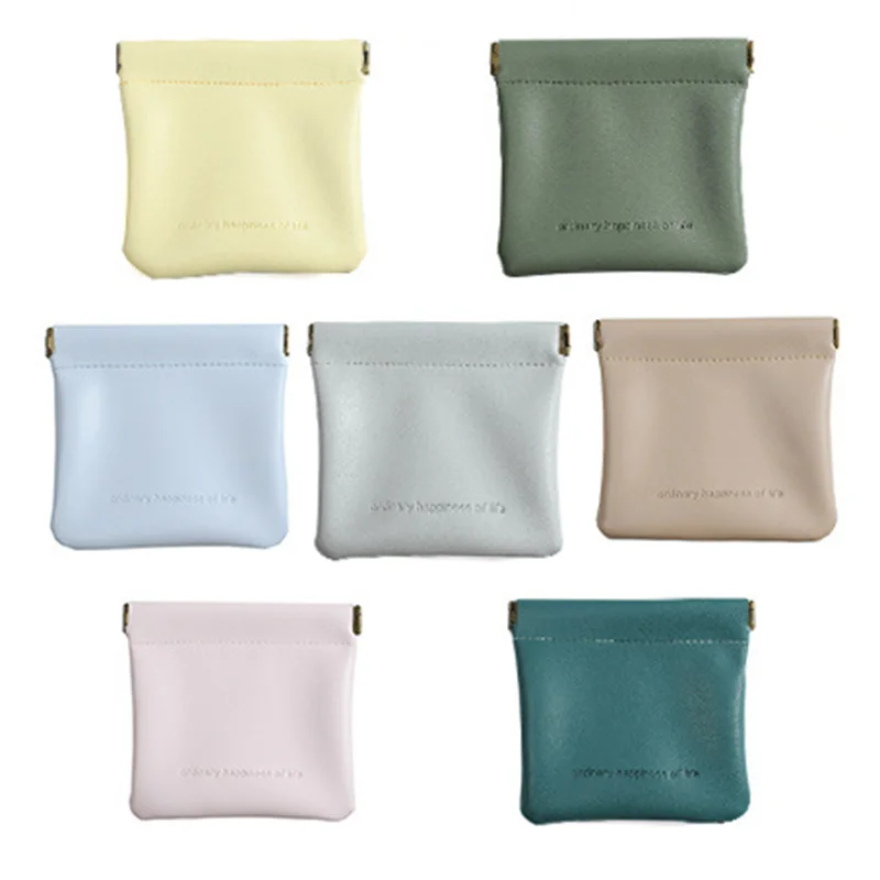 

PU Leather Fashion Portable Pouch - Waterproof Small Item Storage Bag Ideal for Storing Change, Card, Key, Lipstick & Earphone
