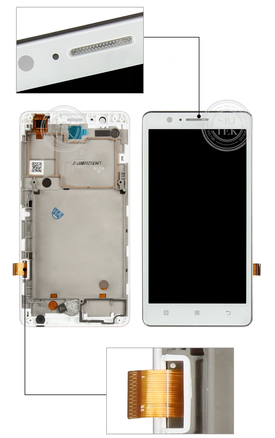 SRJTEK для lenovo A536 сенсорный экран A536 ЖК для lenovo A536 Дисплей Матрица дигитайзер сенсор с рамкой для lenovo A536 стекло
