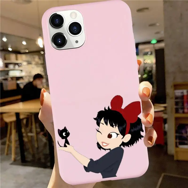 

Kiki's Delivery Service manga anime Phone Case Candy Color for iPhone 6 7 8 11 12 s mini pro X XS XR MAX Plus
