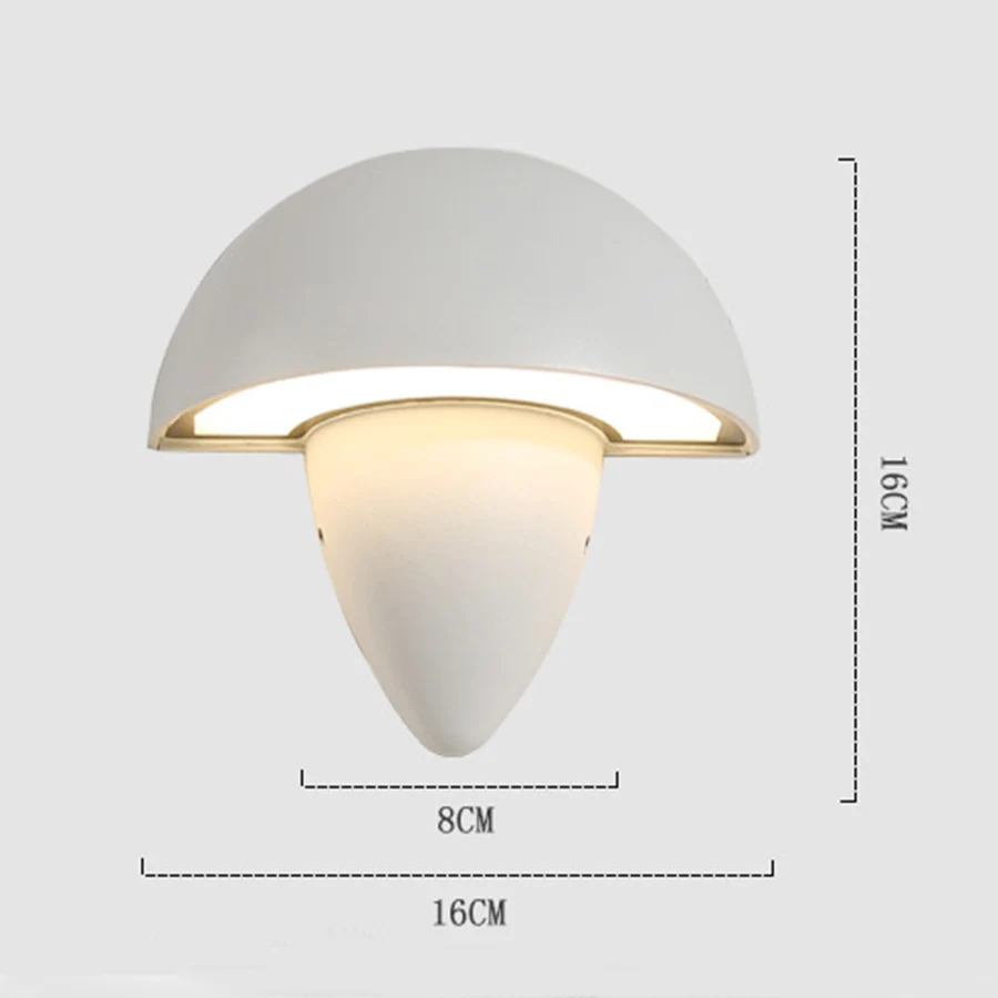 

Thrisdar 5W outdoor waterproof porch wall lamp mushroom shape garden corridor villa balcony outdoor waterproof LED wall lamp