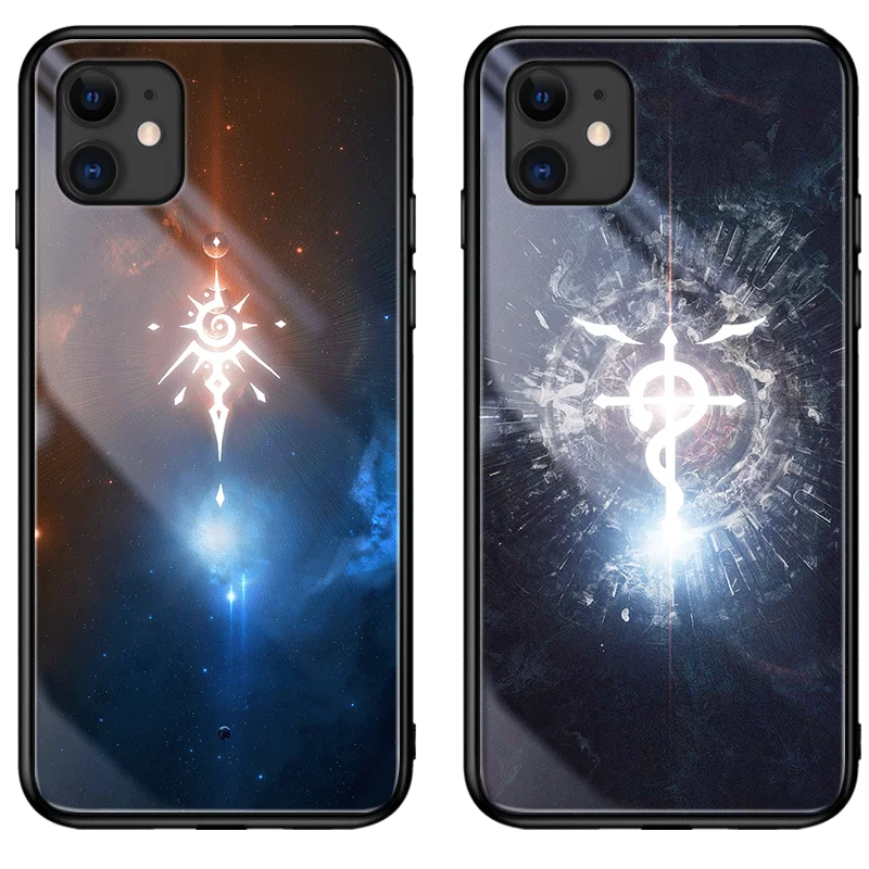 Smart Led Glow Case For iPhone 11 Pro Max Cover silicone Funda Character Patterned Glass Mofi | Мобильные телефоны и