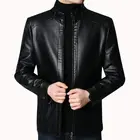 Мужской кожаный пиджак AEMAPE, приталенный короткий пиджак, Повседневная Уличная одежда