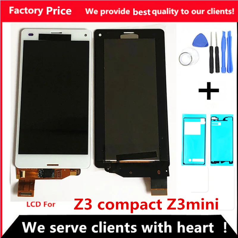 Для SONY Xperia Z3 компактный ЖК-дисплей для SONY Xperia Z3 компактный ЖК-сенсорный экран Z3Mini D5803 D5833 Z3C Замена