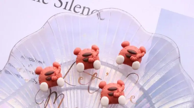 Кабошоны детские из смолы с плоской задней частью изображением животных 20 шт./лот