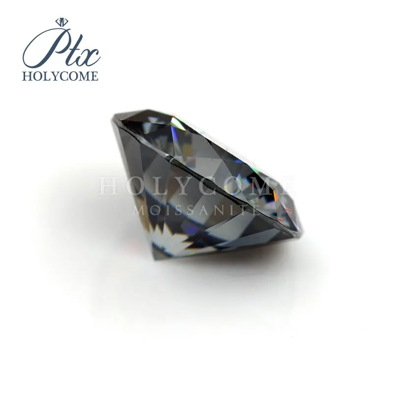 Свободные драгоценные камни отличного качества moissanite 3ct 9 мм темно серый круглый