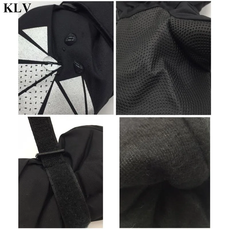 Варежки детские зимние Непродуваемые с геометрическим принтом | Детская одежда и