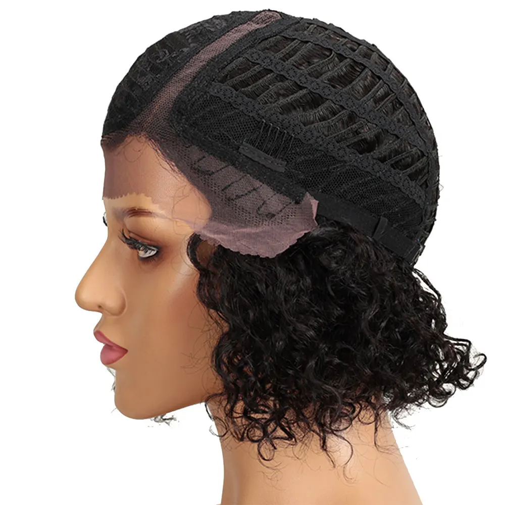 

Trueme Curly Lace Bob Wig Brazilan Lace Front Human Hair Wigs For Women Jerry Curl Short Pixie Cut Lace Part Human Hair Wig