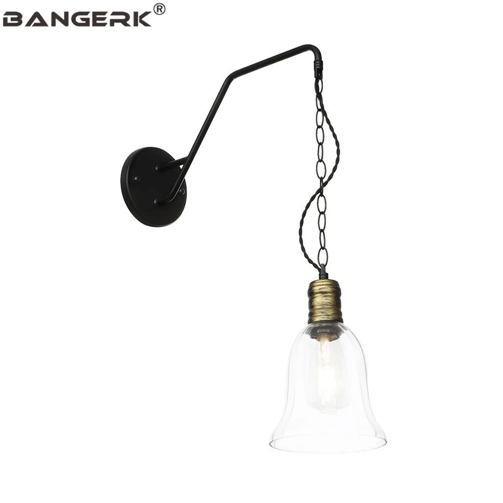 Декоративный настенный светильник в стиле ретро Лофт s железное стекло