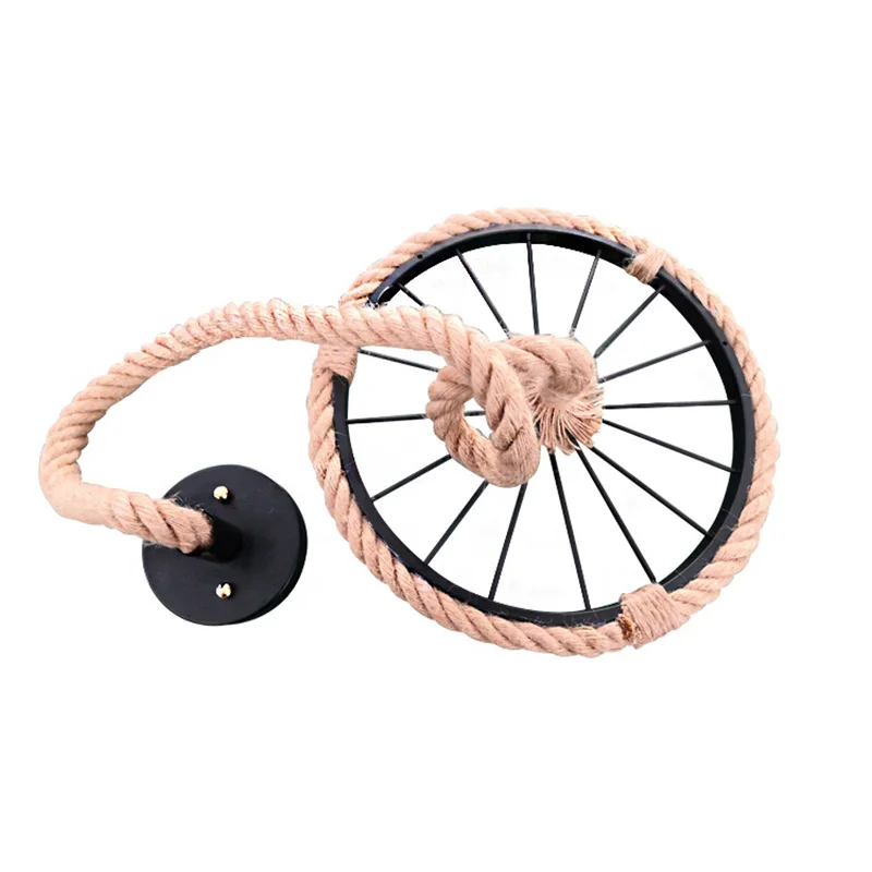 

Retro Hemp Rope Chandelier Industrial Style Bar Restaurant Coffee Shop American Loft Wrought Iron Creative Personality Lamp