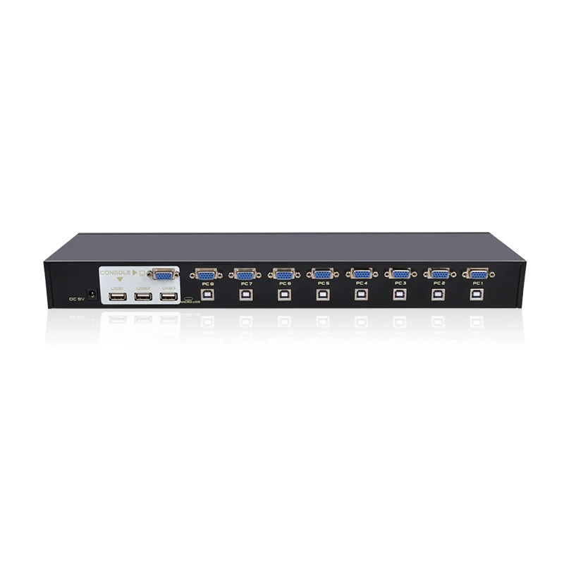 Коммутатор VGA 8-in-1-out KVM переключатель 8-in-out 8-Порты и разъёмы USB блок главного