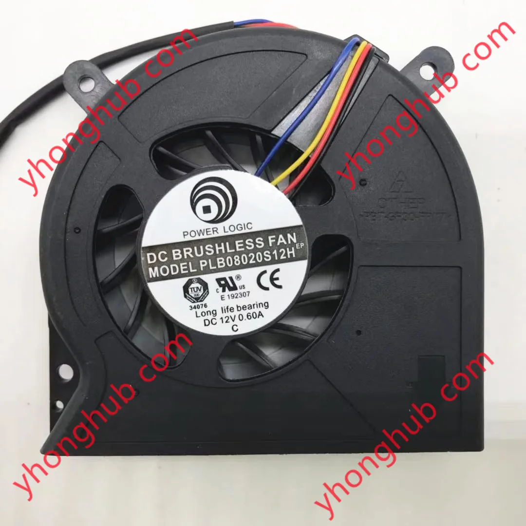 Новый чип питания PLB08020S12H Q51 Q52 Q5T Q7 DC12V 0.60A 4-проводной серверный неизолированный вентилятор