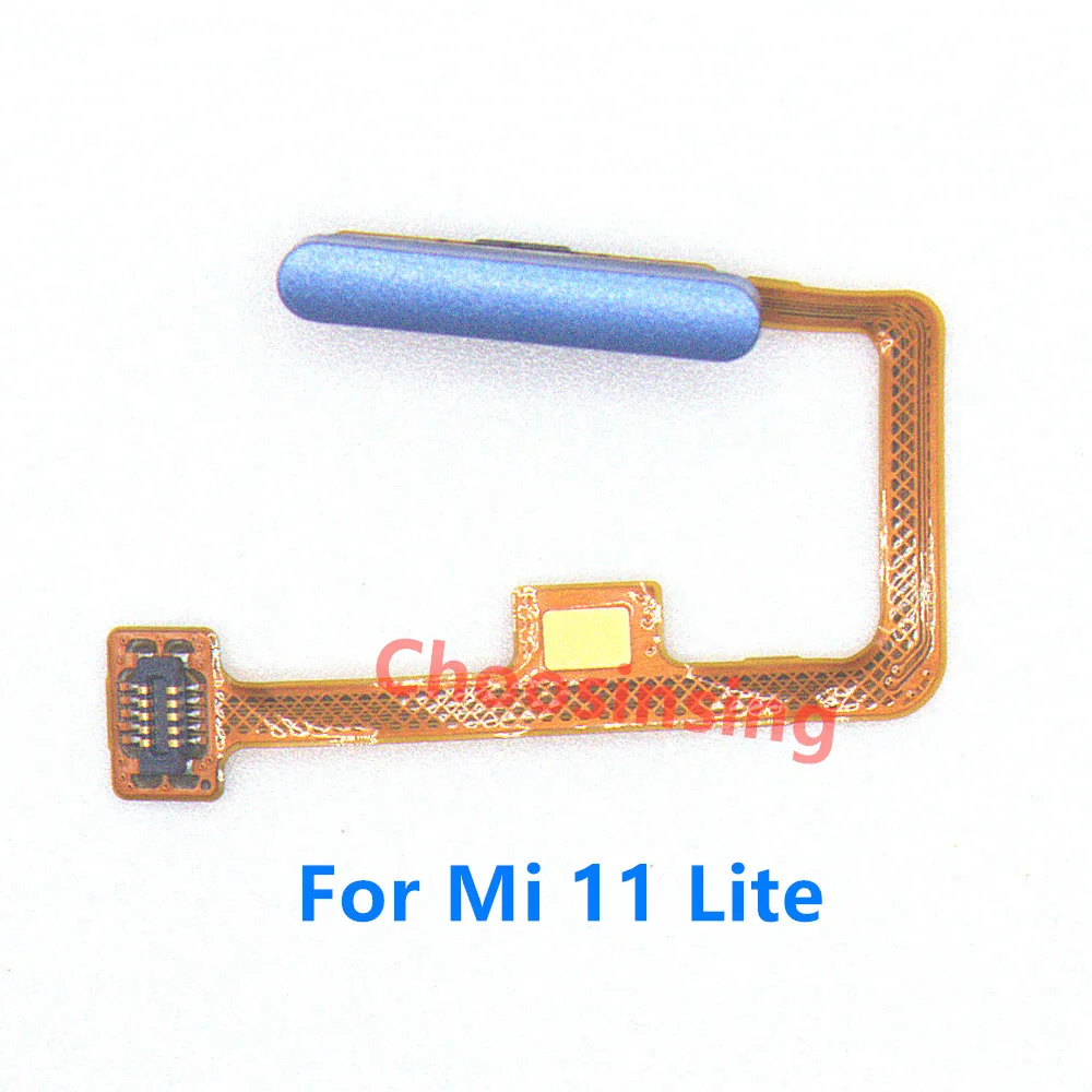 10 pcs/lot For Xiaomi Mi 11 Lite Repair Fingerprint Scanner ID Home Button Menu Return Key Sensor Flex Cable Replace Parts enlarge