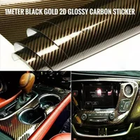 1mx25cm 2d glossy high gloss black gold vinyl film motorcycle tablet stickers and decals auto accessories car styling