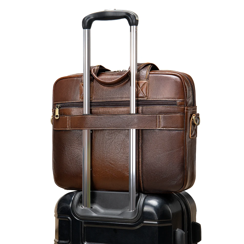 WESTAL сумка мужская бизнес портфель мужской натуральная кожа для документов через