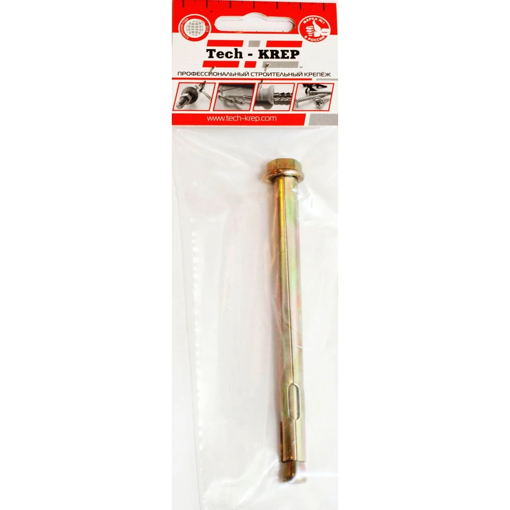 Anchor wedge tech-crepe 108048 (HNM) with nut 10x125 (1 pc) package equipment Bolts Fasteners Hardware Home Improvement | Обустройство