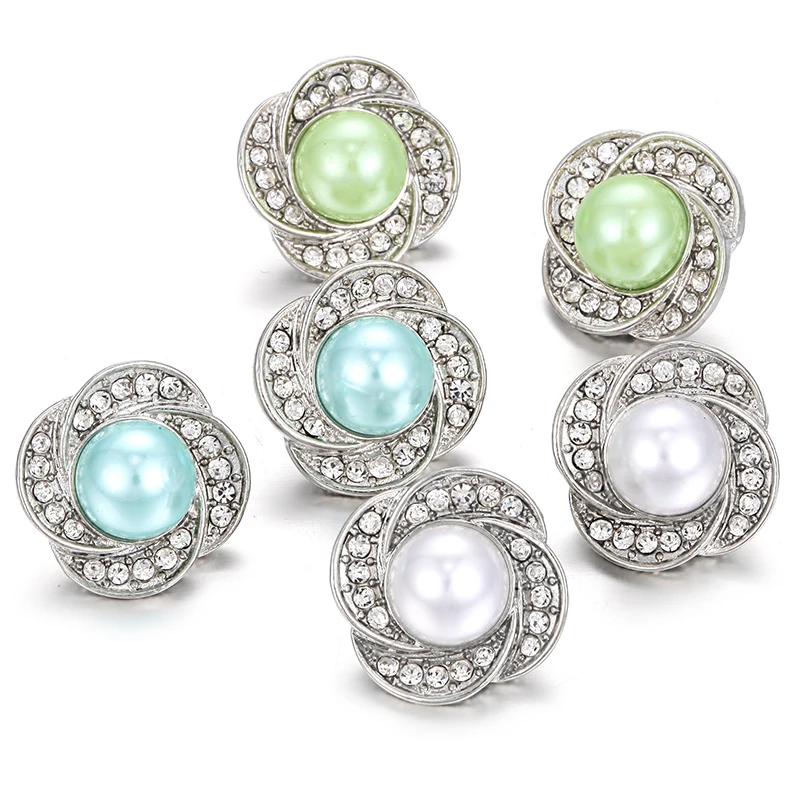 6 шт./лот новые жемчужные пуговицы ювелирные изделия узел из горного хрусталя 18 мм