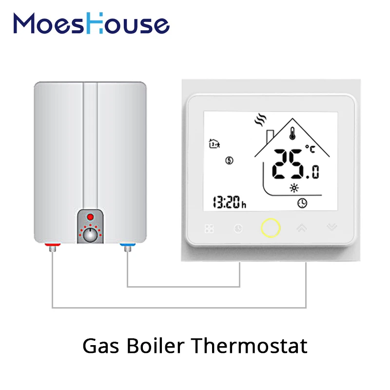 Регулятор температуры термостата ЖК дисплей с сенсорным экраном подсветка для