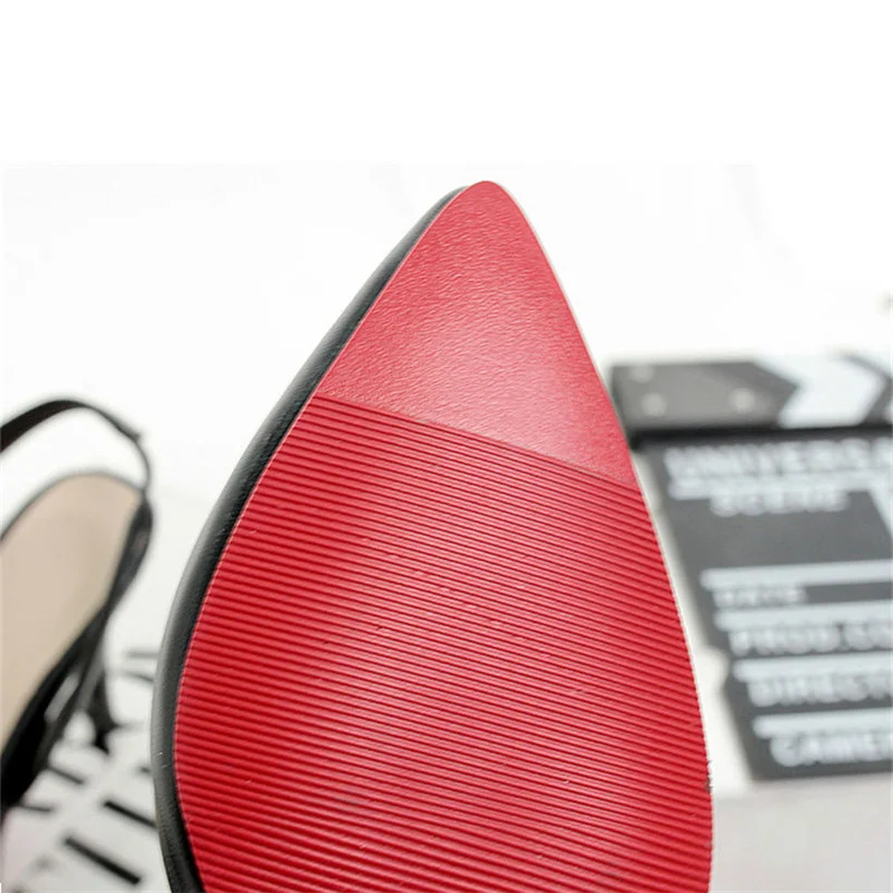 Сандалии женские на шпильке 7 см сланцы заостренный носок туфли лодочки высокий