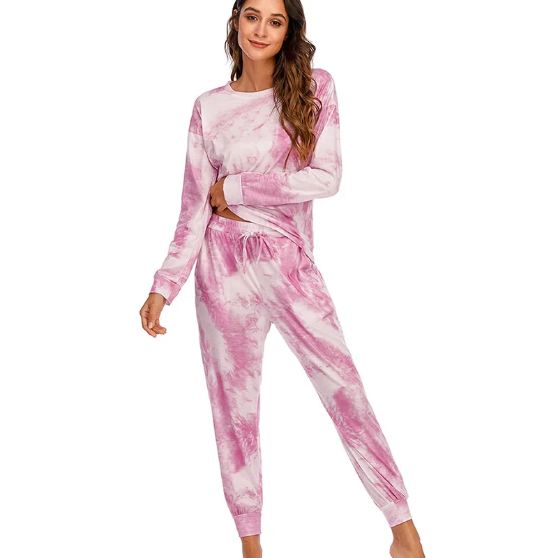 

Tie-Dye Two Piece Set Women Jumpsuits Casual Sportswear Tie Dye Kit Outfit for Women Sweat Suit Long Sleeve Top and Pants Set