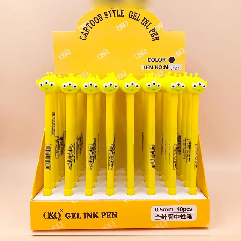 

40 pcs/lot Three eyes Monster Gel Pen Cute 0.5 mm black ink Signature Pens School Office writing Supplies Promotional Gift