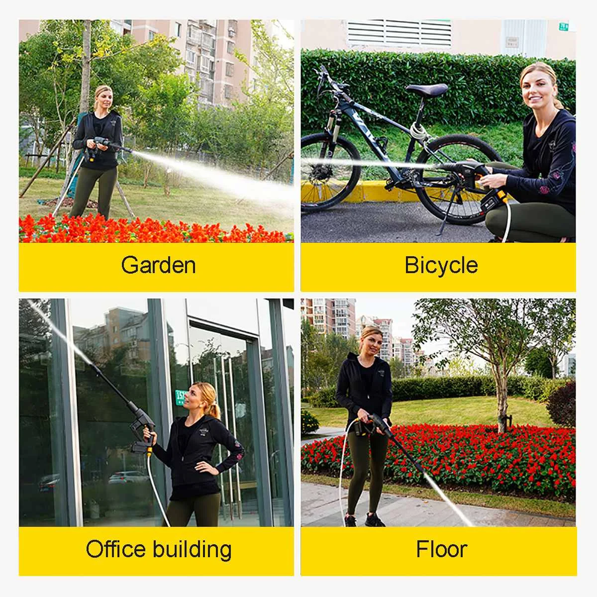 

350W Cordless Car Washer Cleaner Kit Portable High Pressure Wash Water Gun Handheld Power Garden Tool for Makita Lithium Battery