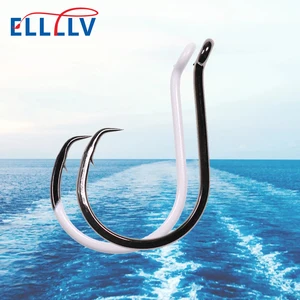 Тяжелый крючок из высокоуглеродистой стали, черный никель, светящийся, для морской рыбалки, для сома, окуня, ловли тунца, 510 шт.