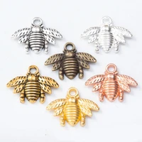 20pcs 2117mm charms bee honeybee bumble antique bronzegoldsilver color pendant diy jewelry making accessories craft