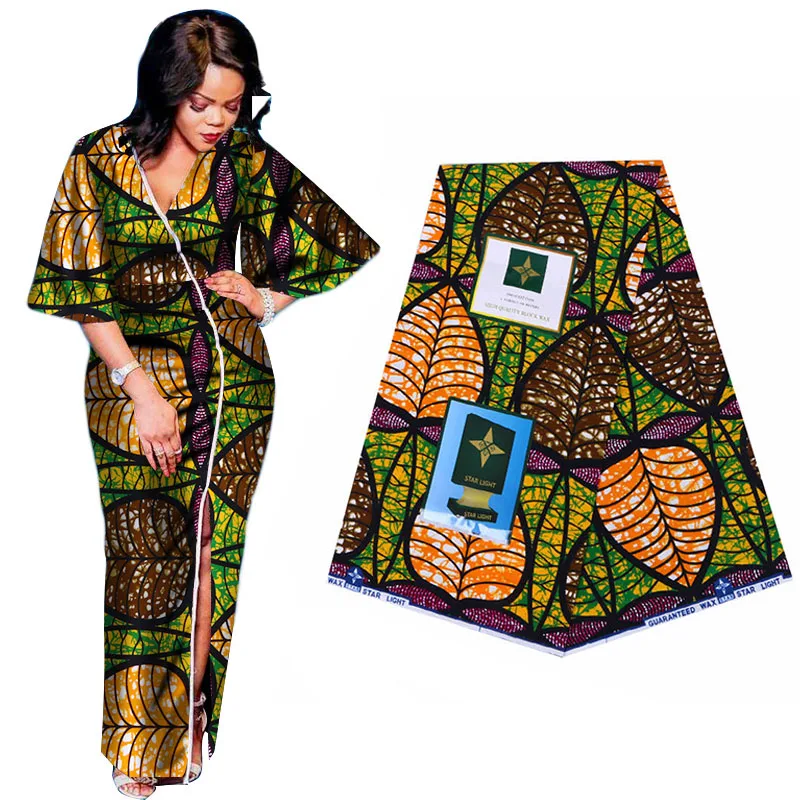 BintaRealWax африканская настоящая восковая ткань 100% хлопок с принтом Анкары