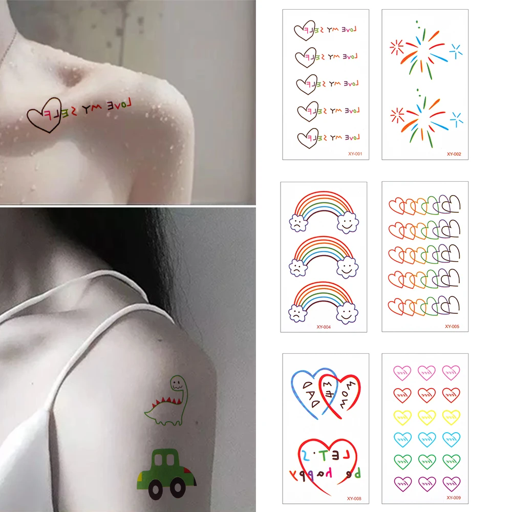 1 шт Сексуальная Водонепроницаемая поддельная Татуировка Hyuna Wind Girl цветное