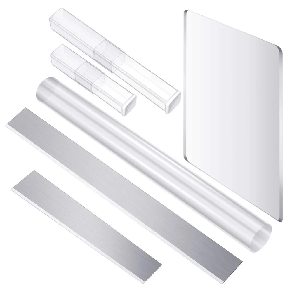 

4 шт. акриловые твердые зеркальные акриловые листы, гибкие полимерные глиняные фрезы для моделирования, инструменты для скульптурирования