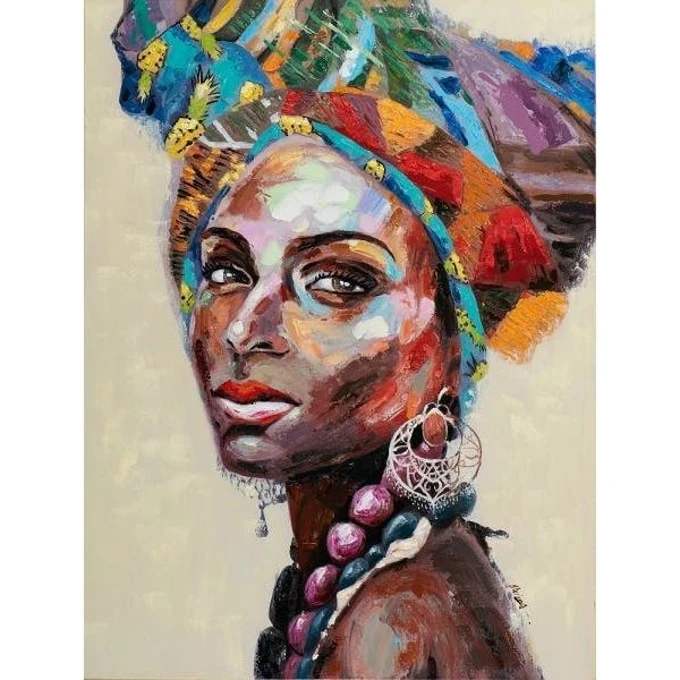 

Abstract African Girl With Graffiti Art Poster And Wall Version Canvas Painting Art Picture Wall Decoration African Black Women
