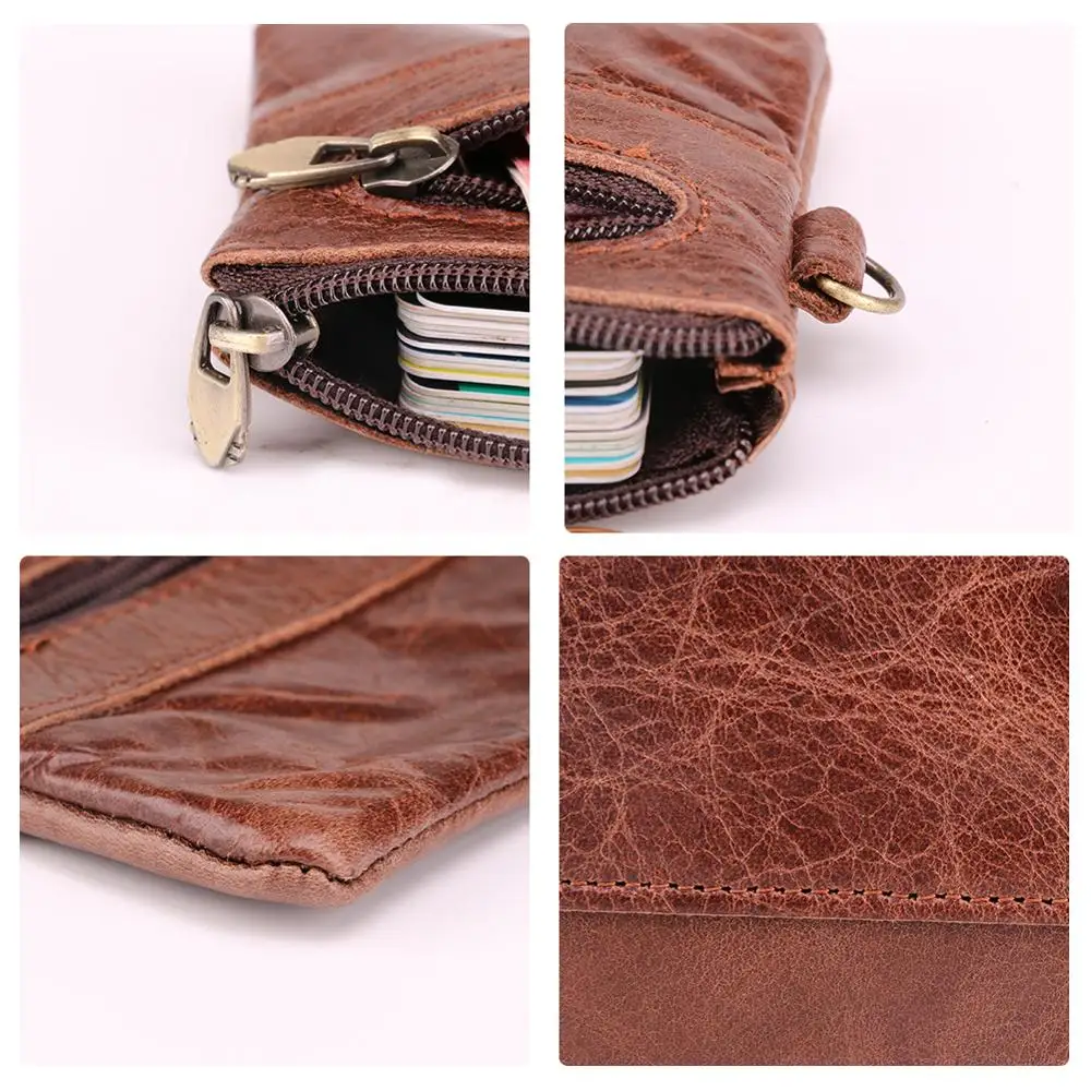 Короткий кошелек JOGUJOS из воловьей кожи для мужчин и женщин винтажные тонкие