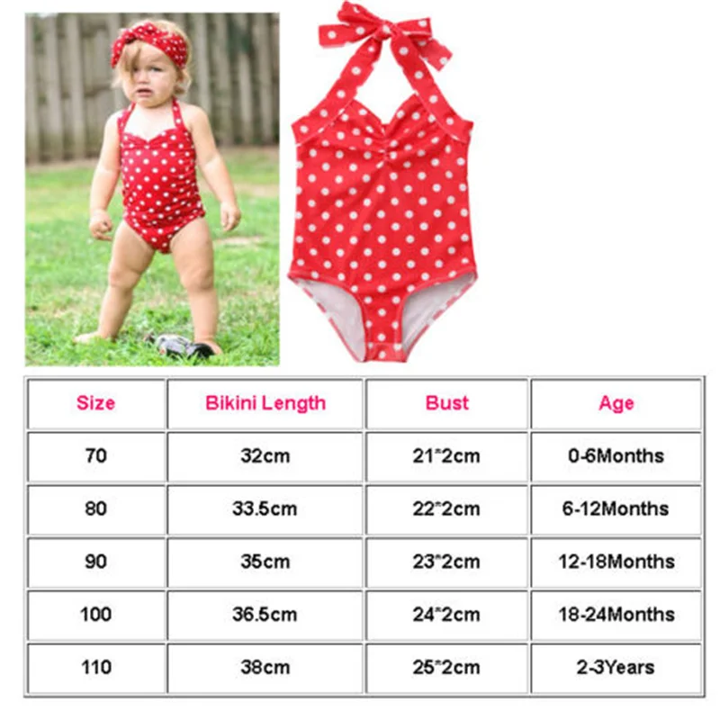 Милый Американский купальник в горошек для новорожденных девочек детский
