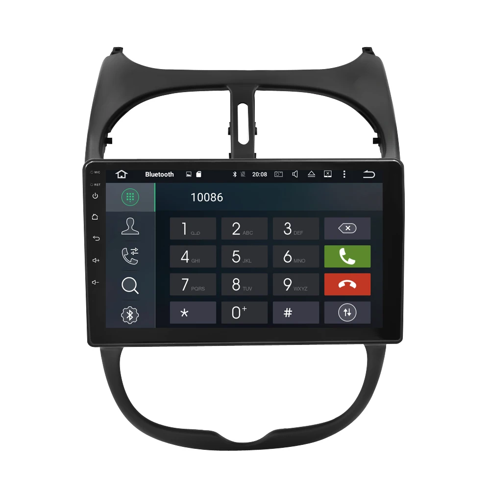 Автомобильный DVD-плеер на Android 9 0 GPS ГЛОНАСС навигация мультимедиа для Peugeot 206 2000-2016