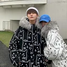 Стеганая куртка женская, зимняя, в Корейском стиле, с меховым воротником, 2020