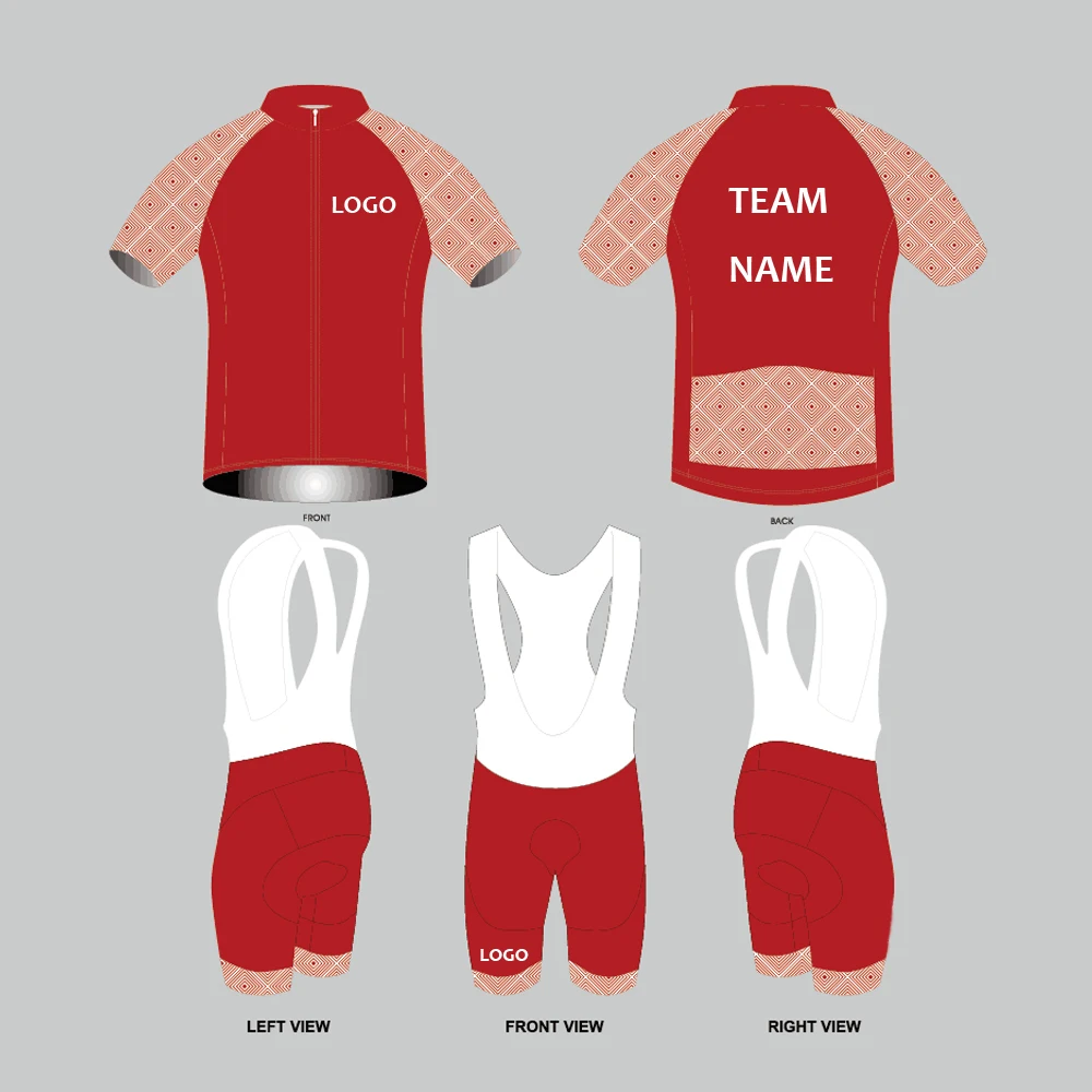 Высококачественная одежда для велоспорта на заказ комплект из джерси и гелевых