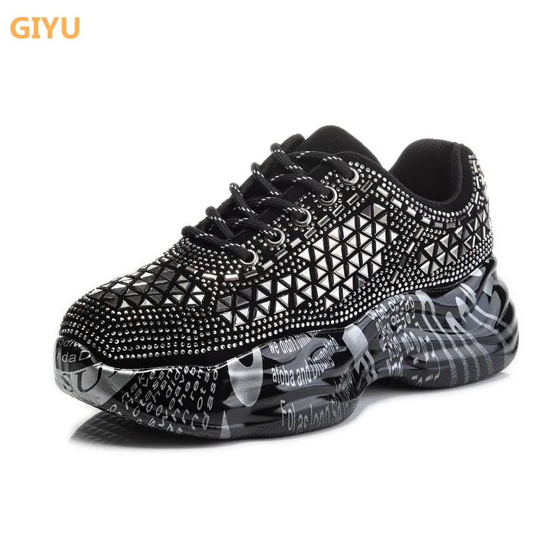 

Женские модные кроссовки; Роскошные женские ботильоны со шнуровкой из натуральной кожи; Женская обувь новый 2021 не сужающийся к низу каблук ...