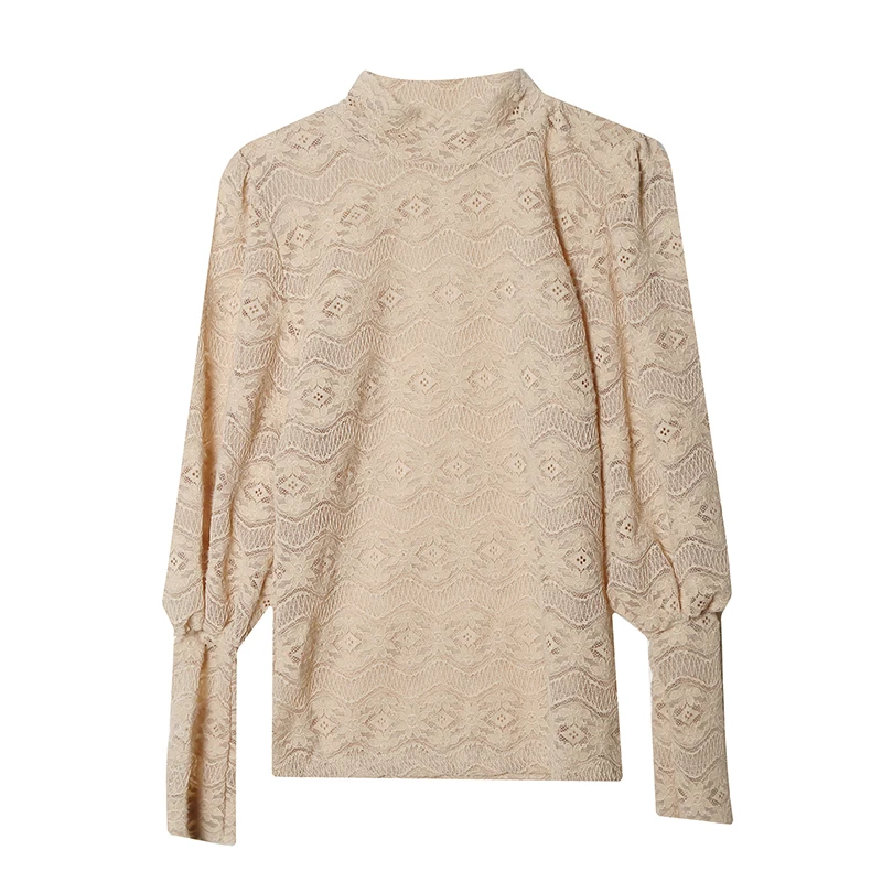 

Women Lace Blouses Shirts Sexy Club Female Acrylic Shirts Winter Fashon Tops Lace Sexy Slim Inner Top