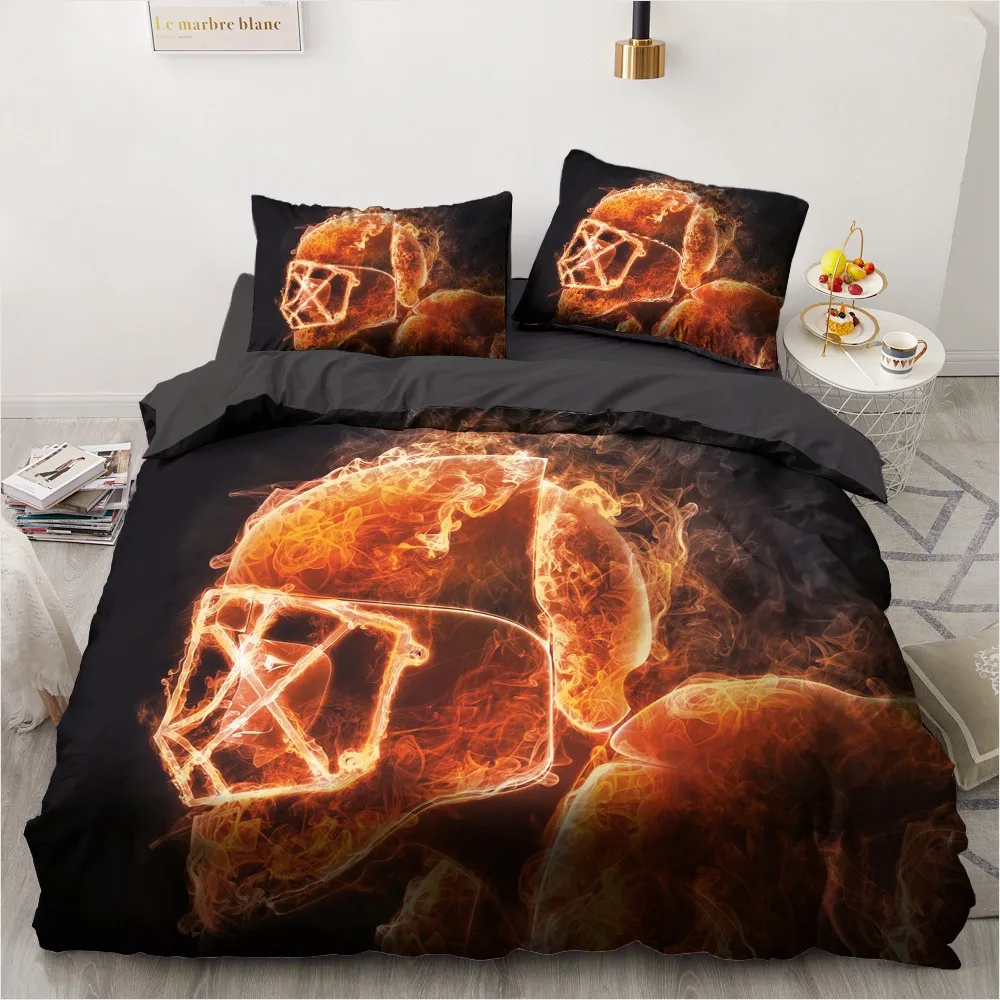 

Sport Ball Duvet Cover Sets Custom Design 3D Black Comforther Cases Pillow Covers Queen Super King Twin Size Modern Bedclothes