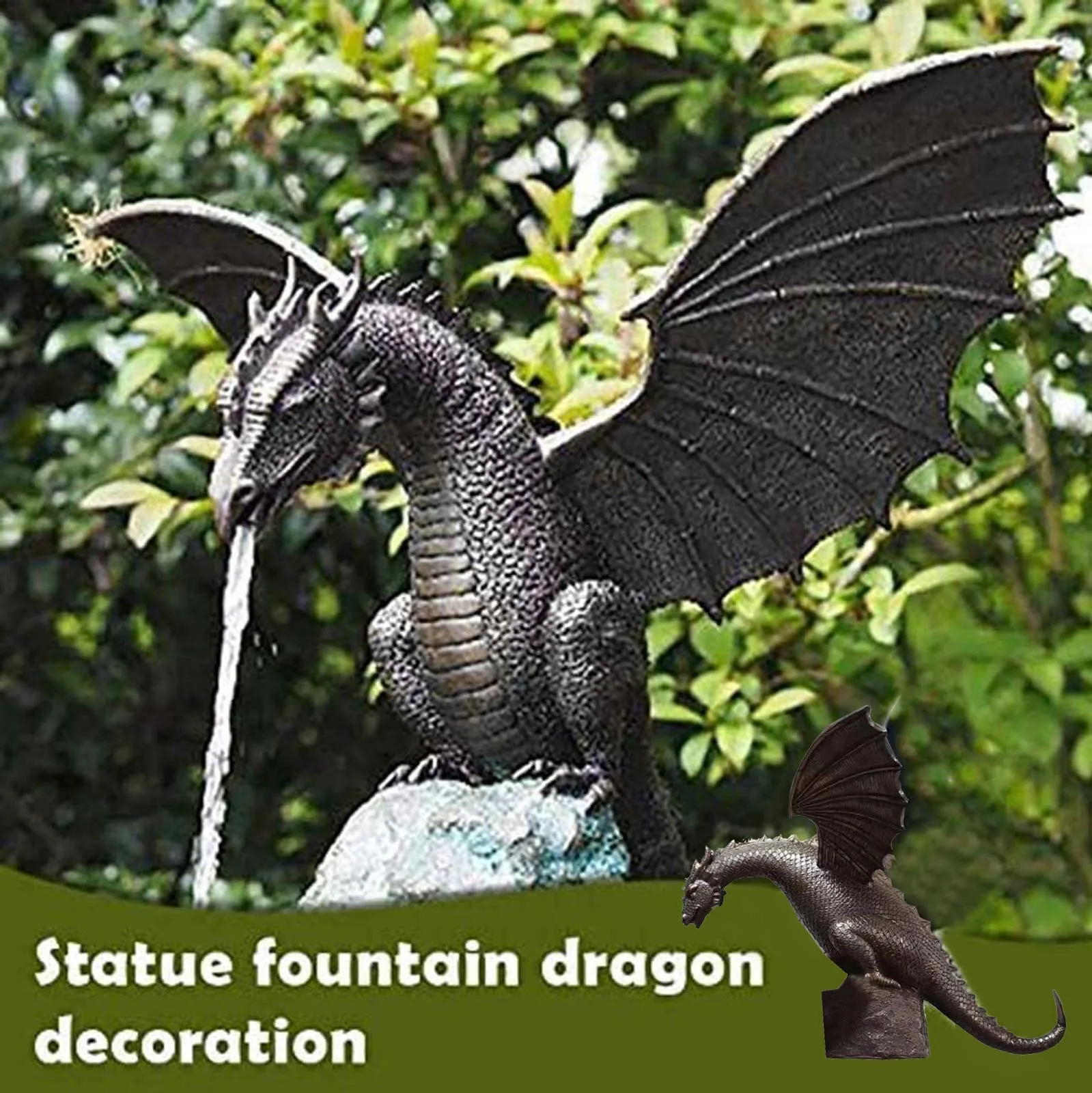 

Статуя Дракона, фонтан дракона, креативное украшение, полимерная водостойкая скульптура для украшения дома и сада, украшение Jardineria # g3