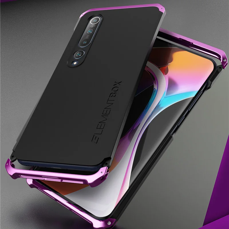 Противоударный алюминиевый металлический армированный чехол для Xiaomi Mi 10 Pro