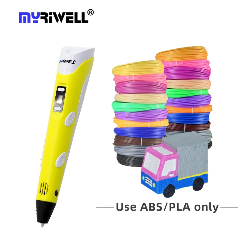 

Myriwell Russian 7 days delivery adapter 3D Printing Pen For Kids Adults Creative LCD Display 3d Pen with 50m PLA Filaments