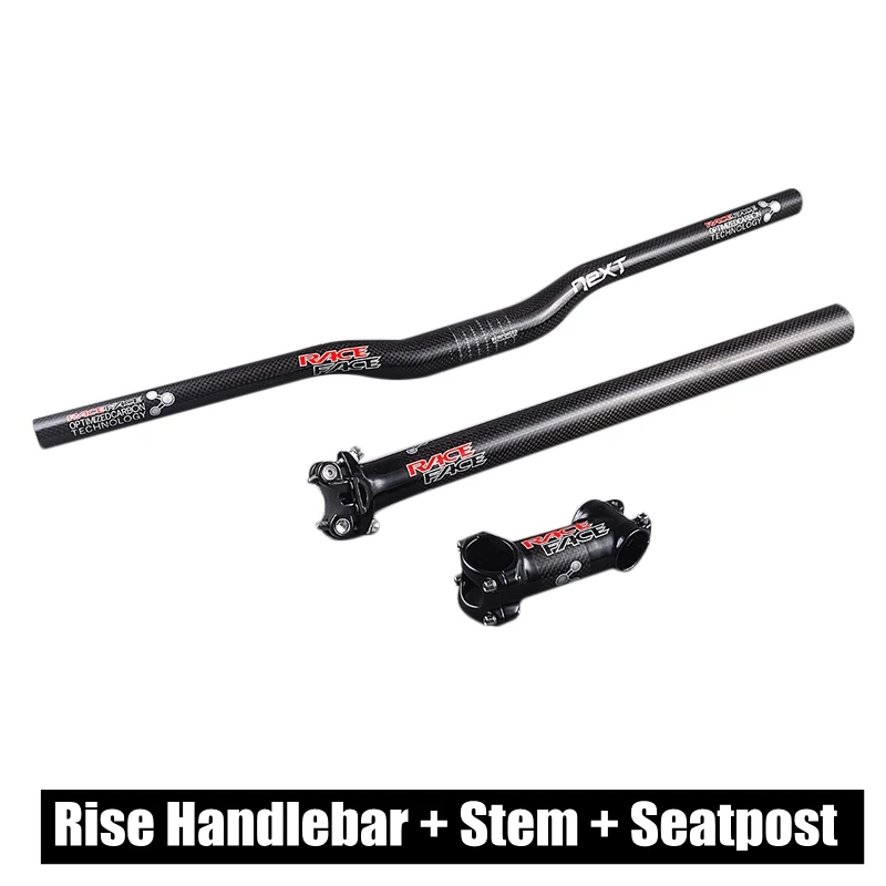 Rise Handlebar SET Гоночная лицевая сторона Next 3K углеродный велосипед MTB Руль набор велосипед подъем/плоский руль или стержень или подседельный штырь Велоспорт Горный запчасти - Цвет: Rise Handlebar SET