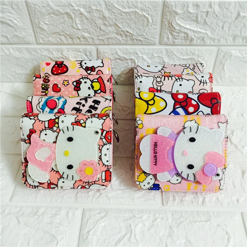 HELLO KITTY Модный женский короткий кошелек с рисунком милый детский индивидуальный