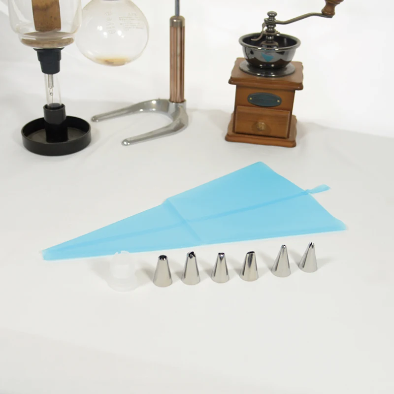 8 шт./компл. силиконовый Декор рот глазурь Трубопроводы Крем кондитерский мешок + 6