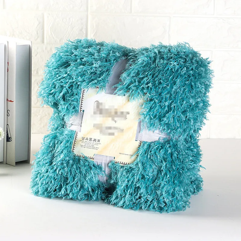 Wrap blanket Faux Fur Blanket Double Layer Soft Blanket/Long Plush Coverlet Sofa Cover Winter Warm Sheets Easy Wash | Дом и сад