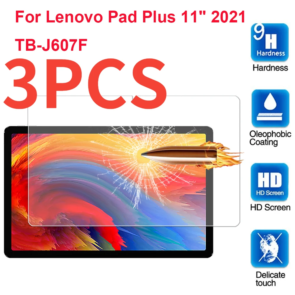3 упаковки 9H закаленное стекло для планшета Lenovo Xiaoxin Pad Plus 11 дюймов | Компьютеры и